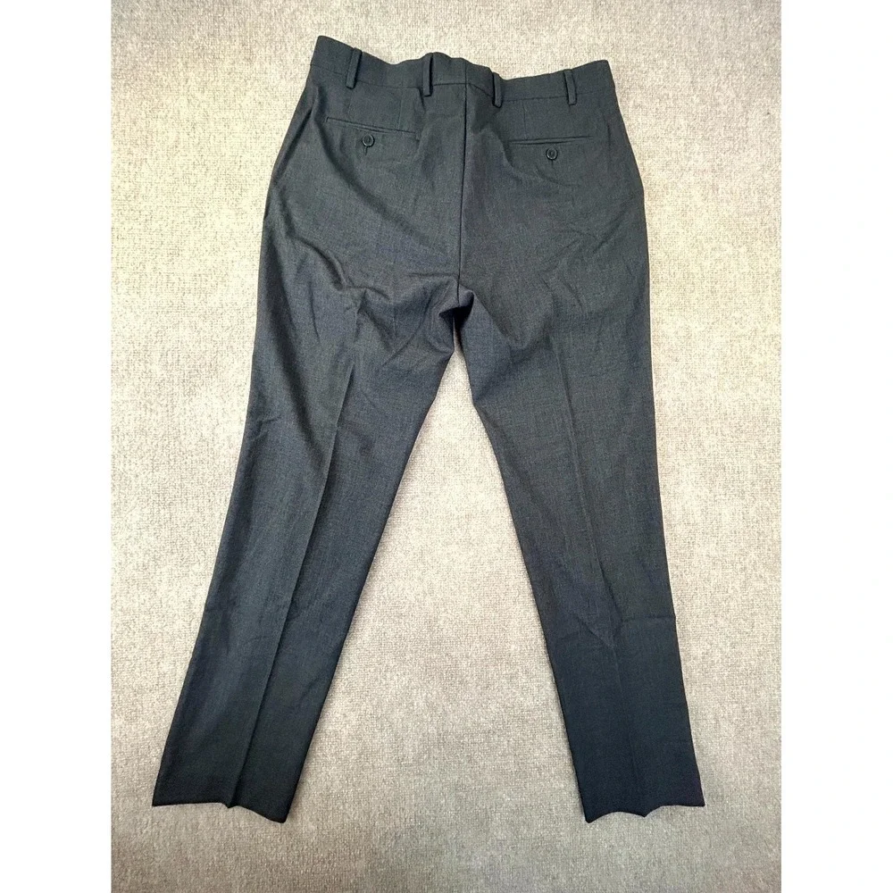 Calvin Klein Dress Pants Men 36x32 Black Stretch Mid Rise Straight Formal Office